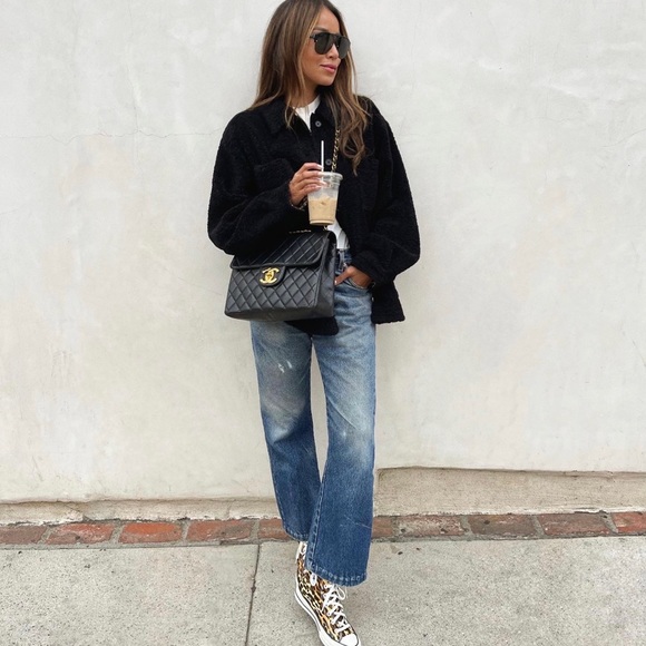 Sincerely Jules x Bandier Aspen Sherpa Black Leopard M - Picture 2 of 10